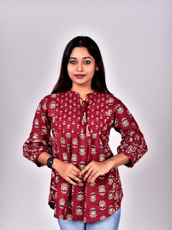 Women’s Cotton Azrak Printed Short Top